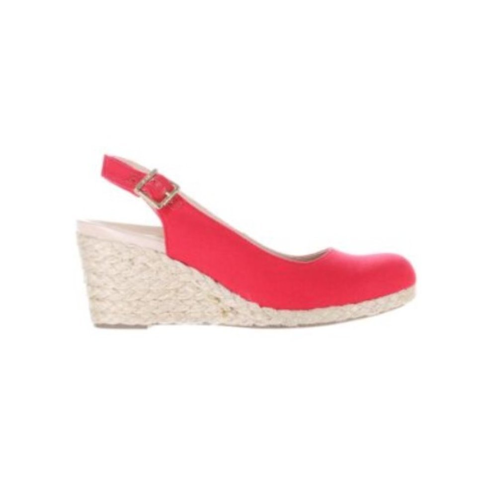 New Vionic Womens Aruba Coralina Cherry Espadrilles Size 6.5 (8825)